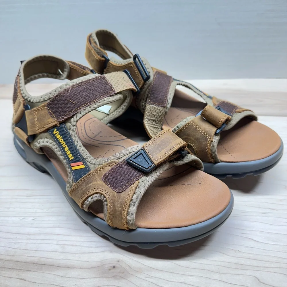 visionreast Men’s Athletic Sandals Open Toe Hiking Outdoor Non-slip Excellent